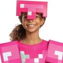 Pink Armor Minecraft Costume, Official Minecraft Pink Armor Outfit for Kids, Classic Child Size Medium (7-8)