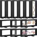 Harloon 12 Pcs 3D Floating Display Case Floating Frame Display Holder Stands Challenge Coin Jewelry Frame Box for AA Medallions Fossil Rock Gemstones Specimen(Black,7 x 2.8 x 0.8 Inch,Square Base)
