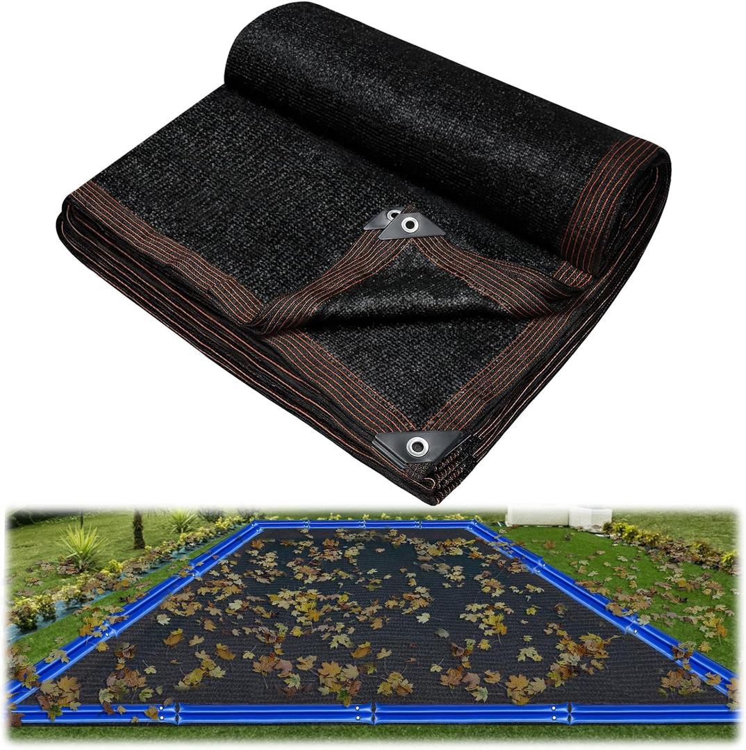 18*36FT Rectangle Pool Leaf Net Cover for Above Ground/Inground Pools