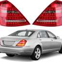 1 Pair Upgraded LED Tail Light Assembly Fit for Mercedes Benz S600 S550 S63AMG S65AMG, 2PCS W221 Rear Taillights 2007 2008 2009, S Class Driver& Passenger Taillamp Sets, Left& Right