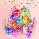 Exun 12 Pcs Easter Bunny Mini Squeeze Balls, Easter Basket Stuffers, Easter Egg Fillers, Squishies Stress Relief Fidget Toys for Kids Boys Girls Toddlers Gifts Party Favors