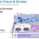 Sea Turtles Case for iPhone 12,Ocean Creatures Pattern Design for Women Men,Soft Transparent TPU Bumper Case for iPhone 12