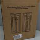 Motion Sensor Outdoor Wall Light 2Pack-15in Modern Dusk to Dawn Porch Sconce Wall Mounted Waterproof Exterior Lighting Fixture E26 Black Lantern for Outside House Garage Entryway (2PK)