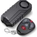 WSDCAM 113dB Loud Anti Theft Vibration Sensor Alarm Systems for Electric Bike Motorcycle Golf Car Trailer Mailbox Garage Door Waterproof Home Security Bike Accessories Bike Alarm with Remote (Alkaline Battery)