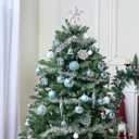 Joiedomi 71 Pcs Blue & White Christmas Ornaments Set, Assorted Christmas Tree Ornaments with Star Tree Topper, Shatterproof Hanging Balls Decor for Xmas Wreath Garland Holidays Party