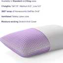 Purple Harmony Pillow – Talalay Latex Foam Cooling Pillow for Combo or Side Sleepers, 360º Hex GelFlex Grid for No-Pressure Support and Luxurious Weightless Feel - King, Medium Feel, Tall Height