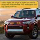 Led Grill Grille Lights for 2021 2022 2023 2024 Toyota 4Runner Sr5 Limited Trd-pro sport off-road Front Grill Lights Raptor lights for toyota 4Runner grill Emblems (Yellow)
