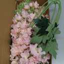 8PCS Delphinium Artificial Flowers 33.5'' Larkspur Silk Flowers Tall Pink Long Stem Artificial Flowers for Wedding Table Centerpieces Home Garden Decor(Light Pink)