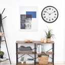 OCEST 12Inch WiFi Wall Clock with Auto Sync Time & DST, Easy to Read, Large Digital Display, Silent Battery Operated Wall Clock for Living Room Bedroom School Office Kitchen