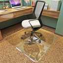 Exclusive Beveled Edge Glass Chair Mat for a Smooth Glide and Easy Roll On/Off by Clearly Innovative, Ultimate Office Chair Mat for Carpet or Hardwood Floor, 36x46 (36" by 46", Clear (Standard Clear))