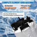 DEX7200DC Filter Element Cluster Assembly Compatible with Hayward 72 Sq. Ft. Pro-Grid DE Filters for DE7220 DE7200 Models, DEX7200DC Complete Element Filter Grid with Air Bleed Assembly