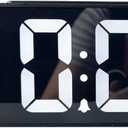Square LED Single Alarm Clock with Snooze Function for Bedroom, Clear LED Display, Dimmer and Volume Knob, Easy to Set, with USB Port