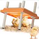 Chick Brooder Heating Plate  10" x 10" Adjustable Height & Angle Brooder Plate for 15 Chicks, Safe Heat Plate for Chicks, Ducklings and Quail  15W Chick Heat Plate Warm Like Mother Hen