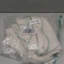 Beige Extra Long Shower Curtain Linen Textured with 12 Metal Hooks Cute Heavy Duty Washable Waterproof Neutral Thick Cloth Shower Curtains with Sage Green Border for Bathroom Hotel Bathtub, W72xL84