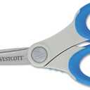 Westcott 14643 Soft Handle 8-Inch Straight Scissors, Blue, 1-Count