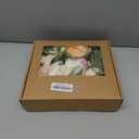 Ling's moment Fake Flowers Box, Faux Artificial Greenery Stems Foam Roses Silk Peonies Orchid Poppy Fabic Flower for Centerpieces Bouquet Wedding Vase Floral Decorations, Coral & Ivory, Grand Combo