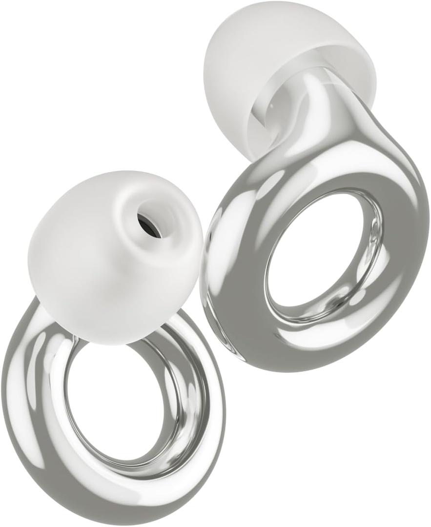 Loop Experience 2 Ear Plugs  Stylish Certified Hearing Protection for Concerts & Festivals, Live Events, Musicians, Sports, DJs and Nightlife  17dB Noise Reduction Earplugs (High-Fidelity) (Silver)