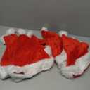 Meajore Santa Hat 6 Pack for Adults, Classic Red Fuzzy Christmas Hat with Bell for Xmas Party Holiday Festive Events