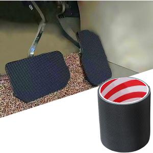 Non-Slip Car Pedal Covers Adhesive Tape Cuttable Universal Rubber Brake Clutch Pedal Pad Cover Sticker for Honda Civic Accord CR-V Acura Toyota BMW VW Ford Chevrolet Gas and Brake Foot Pedals