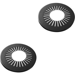 2 Pieces Pipe Cover Flange Decoration Fit 5.9 to 6.61 inch Outer Diameter Pipe (150-168mm), PP Plastic Radiator Escutcheon Plate, Plumbing Cover Plates for Floor Wall Tube Decor, Black
