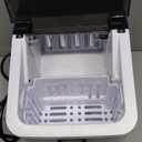 Aeitto Countertop Ice Maker Machine, 26lbs Ice in 24H, 8 Bullet Ice Cubes in 6 Mins, Self-Cleaning Portable Ice Maker with 2 Ice Sizes, Basket & Scoop for Home, Kitchen, Office, Stainless Steel