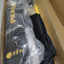 Portable Pickleball Net Set with Wheels, Regulation Size 22 FT & Half Court 11 FT, Steady Metal Frame Pickle Ball Net Set System with Carry Bag for Backyards, Driveways, and Garages (Black&Yellow)