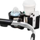 HOUSBAY Universal Stroller Cup Holder with Phone Holder, 3-in-1 Cup Holder - Large Caliber, Milk Bottle & Drink Holder