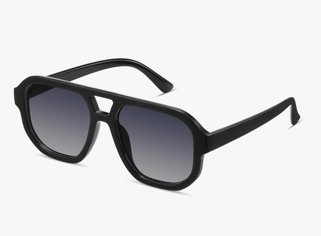 livho Trendy Polarized Square Aviator Sunglasses Women Men Square Eyewear Frame, Retro Sun Glasses for Women Men 2025 Shades