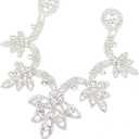 PEARLY JUN Rhinestone Appliques Silver Diamond V Neck Applique Patches for Dresses Hand Sewing Craft Projects DIY Wedding Clothes Shoes Hats Bags Embellishments