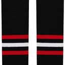 EALER HSK Series Multiple Colors Knit Hockey Socks Junior To Senior (20-22, #019black)