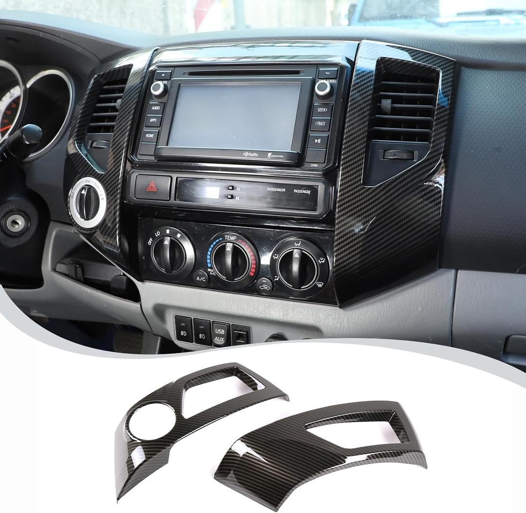 LLKUANG Car ABS Central Control Dashboard Air Outlet Frame Cover Trim Compatible with Toyota Tacoma 2011 2012 2013 2014 2015 Interior Accessories