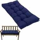Indoor/Outdoor Bench Cushion, Garden Loveseat Cushion, Swing Seat Cushion,Thicken Patio Bench Soft Rocking Chairs Pad for Lounger Garden Furniture Patio Loveseat Bench (Navy Blue, 39.4"x17.9")