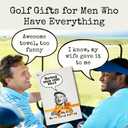 Funny Golf Towels- Golf Themed Gag Gifts for Men Who Have Everything, Golf Towels for Golf Bags with Clip for Men, Funny, Unique Accessories (Darling) (Multicolor-2)