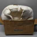 Bedsure Dog Beds for Small Dogs - Round Cat Beds for Indoor Cats, Washable Pet Bed for Puppy and Kitten with Slip-Resistant Bottom, 25 Inches, White (Angelic Ivory)