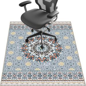 Chair Mat for Hardwood Floor,48"*36" Rolling Computer Chair Mat for Hard Wood and Tile Floor,Anti-Slip Floor Protector for Home Office American Style
