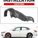 HECASA Fender Liner Compatible with 2013-2015 Accord