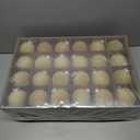 48 Pcs Velvet Christmas Balls Bulk 3.15 Inch Flocked Ball Ornaments Xmas Plastic Decorative Hanging Ornaments for Holiday Party Christmas Tree Decorations (Beige,Brown)