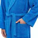 Arus Men's Shawl Collar Robe, Turkish Terry Cotton Bathrobe with Regular and Full Length Options (XXL)