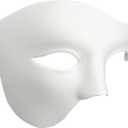 Hoshin Masquerade Mask, Half-Face Mardi Gras Decorations Venetian Masks for Mens (White)