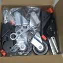 SPACEKEEPER Workbench Casters kit 920 Lbs Retractable Casters Heavy Duty Bench Caster Wheels Side Mounted Retractable Workbench Wheels Designed for Workbenches Machinery & Tables, 4 Pack