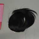 SARLA Jet Black Clip in Side Bangs Straight Synthetic Hair Extension One Piece for Women