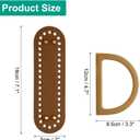 uxcell 2pcs Bag Bases for Crochet, 7.1" x 2" Oval Bag Bottom Shaper with D-Shaped Handles, Crochet Base Purse Bottom for DIY Shoulder Bag Handbag Making Supplies Brown