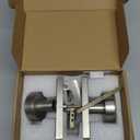 Door Knobs Interior Brushed Nickel, Modern Passage Satin Nickel Door Knob Door Handles for Hall and Closet