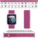 3 x Nylon Sport Loop Bands Compatible with Apple Watch Band 41mm 40mm 38mm 49mm 45mm 44mm 42mm Women Men, Stretchy Breathable Strap for iWatch Series 9 Ultra 8 7 6 5 4 3 2 SE (42,Dragon Fruit