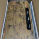 Small Standing Desk with Wheels, Mobile Stand Up Desk, Portable Standing Table on Wheels for Walking Pad, Rolling Computer Desk Adjustable Height, Tall Table (Brown)