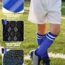 Hryrbay Kids Soccer Shin Guards Toddler Shin Pads with Sleeves and Socks Protective Lightweight Soccer Equipment Ideal for Playing Training Inspired by The World Cup, Large
