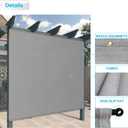 Patio Paradise 10' x 16' Pergola Canopy Replacement Cover Shade Cloth with Grommets Weighted Rods Outdoor Sun Shade Screen UV Block for Gazebo Backyard Deck Porch Balcony, Light Gray