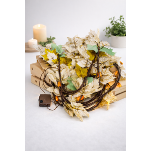 Fall Garland Decor, Decorations for Home Autumn Thanksgiving Decoration for Indoor Outdoor Mantel Fireplace Farmhouse Porch