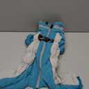 AOFITEE Fullbody Dog Coat Warm Fleece Dog Jacket, Windproof Dogs Winter Coat with Harness Built in, Reflective Turtleneck Dogs Snowsuit Puffer Jacket, Four Legged Snow Suit for Small Medium Large Pet (Turquoise)