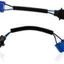 2 PCS Car H13 Male to H4 Female Adapter, 9.44" Waterproof Headlight Adapter Connector Wire Harnes, HID to Led Conversion Kit for Headlights Fog Lights, Universal Wire Harnes for Cars (Black)